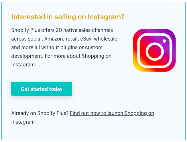 Shopify and Instagram