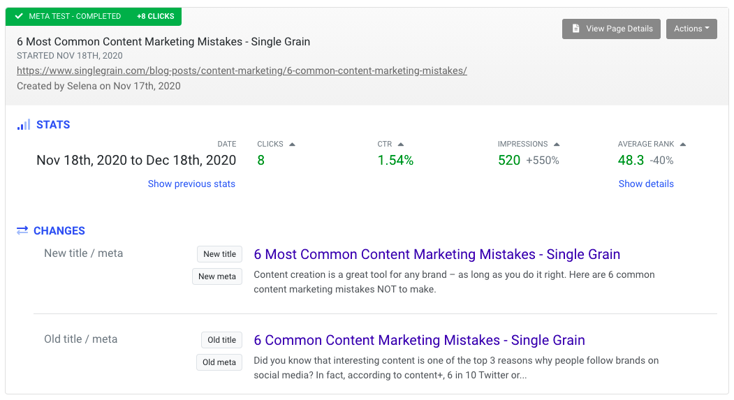 Clickflow meta test