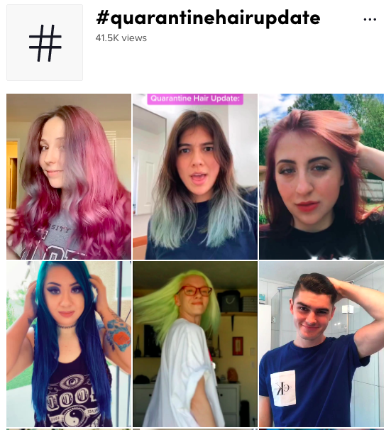 Actualización del cabello en cuarentena de TikTok