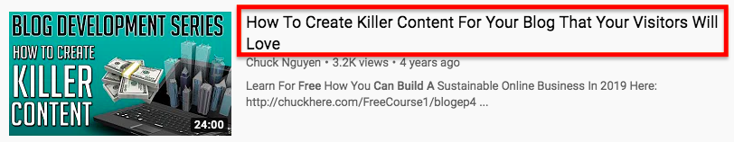 YT killer title