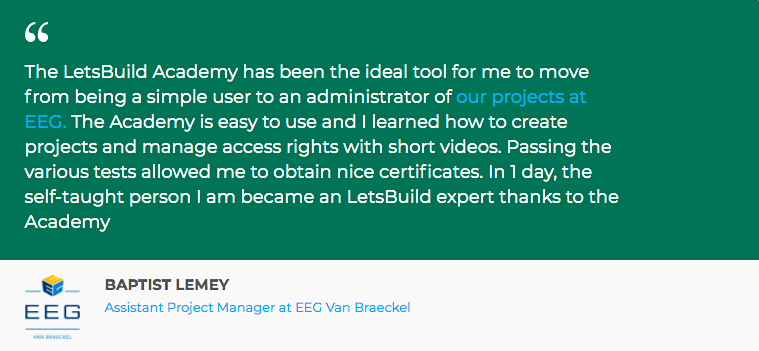 LetsBuild Academy testimonial