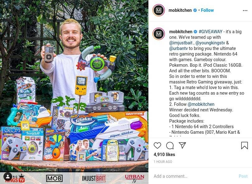 Mobkitchen Instagram Giveaway