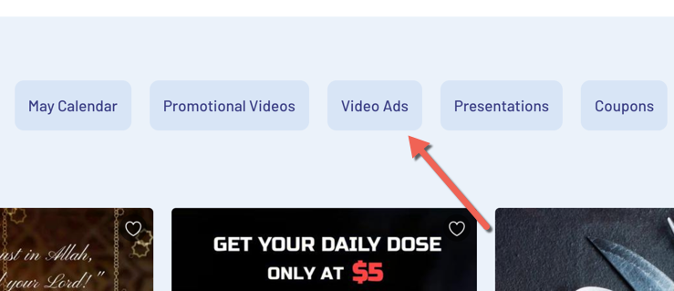 invideo video ad option