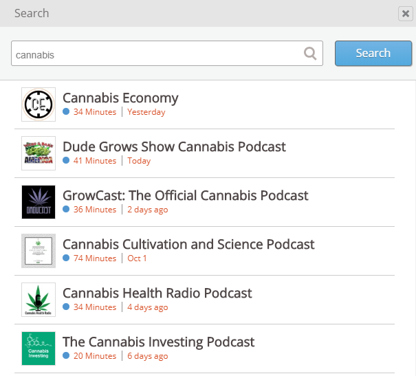 stitcher cannabis podcasts