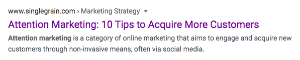 Attention Marketing - meta description