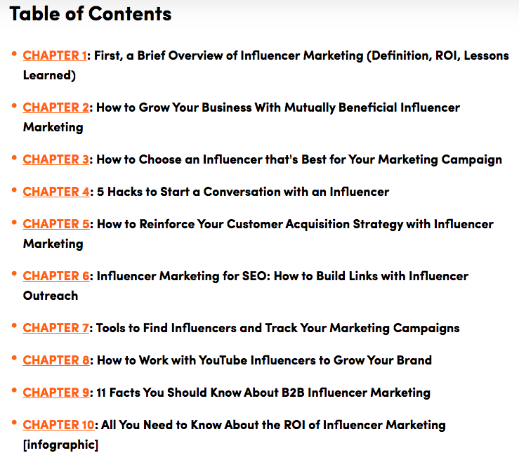 Influencer Marketing TOC