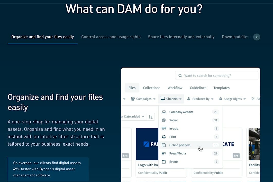 Bynder DAM system