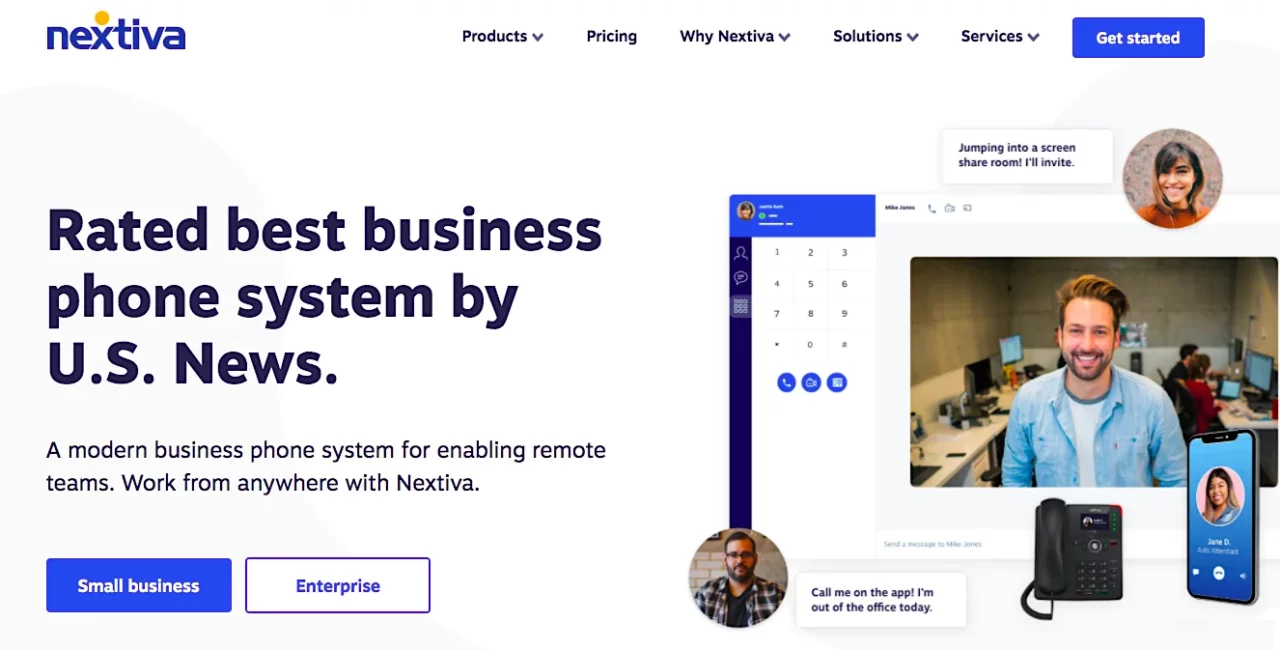 Nextiva - rated best business phone system in US