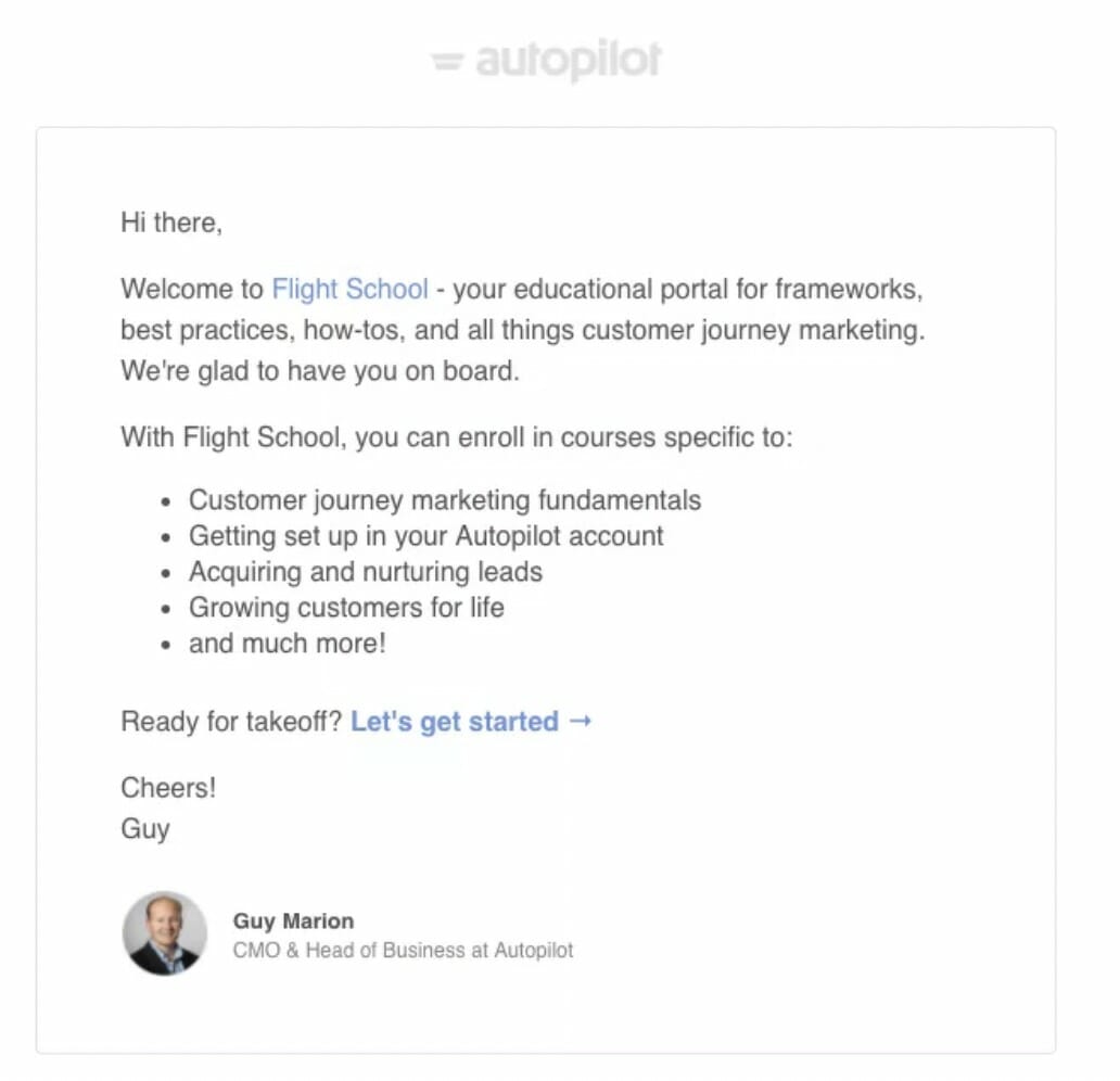 Autopilot follow up email