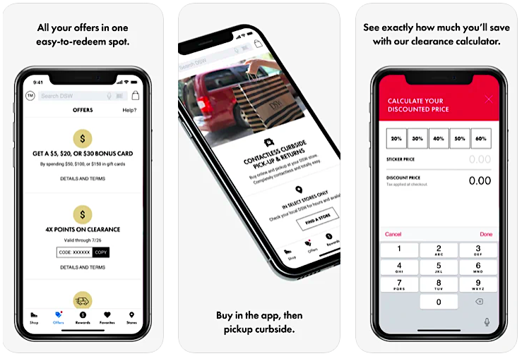 DSW mobile app