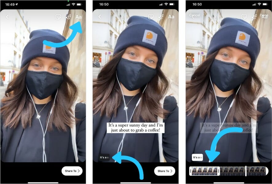 Instagram captions for accessibility