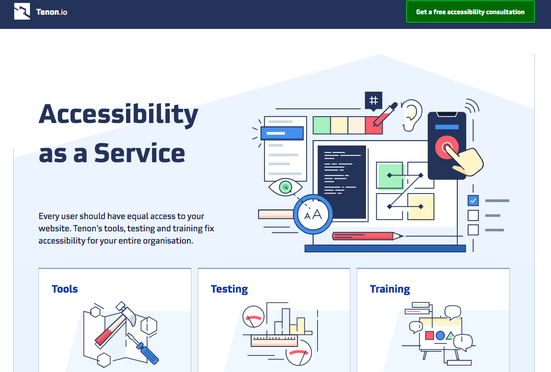 Tenon - web accessibility tools