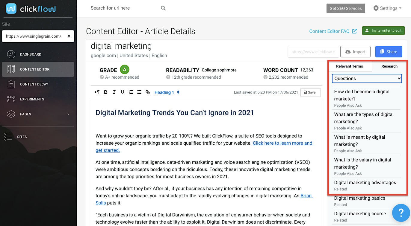 Content Editor Relevant Questions(2)