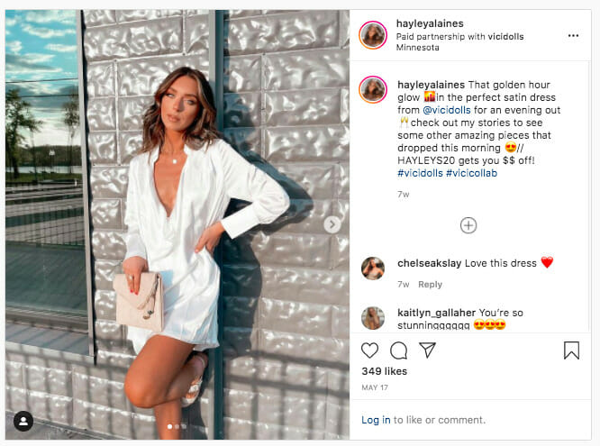 Instagram shoppable post