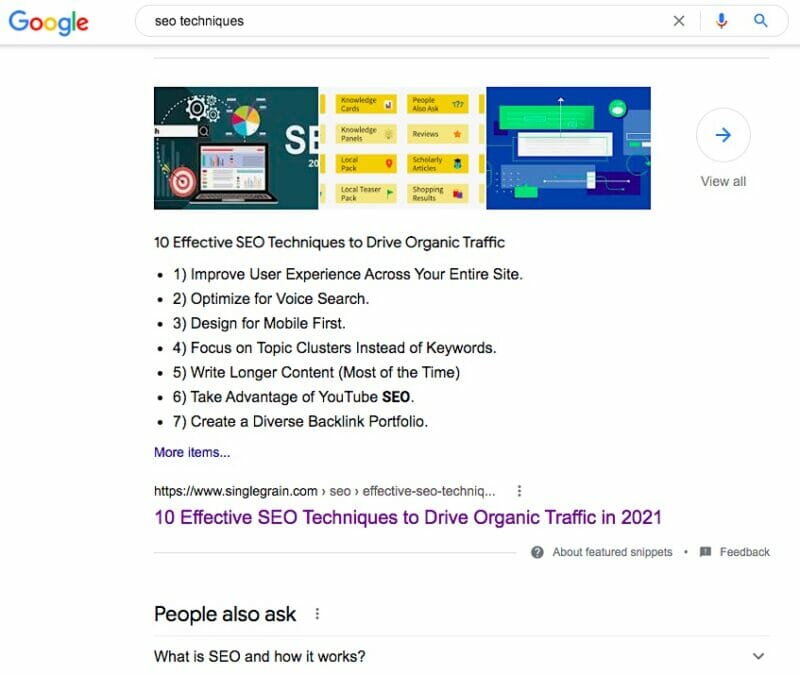 SEO techniques