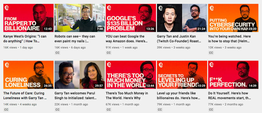Garry Tan YT channel
