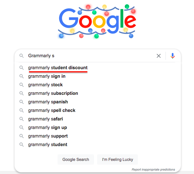 Google autosuggest