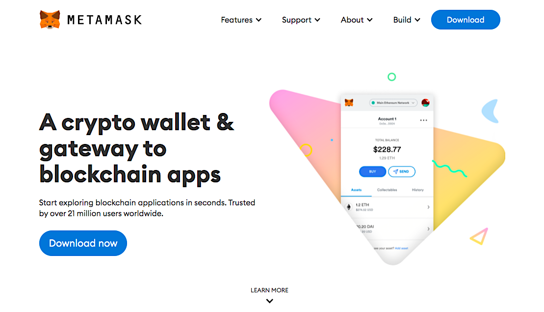 MetaMask home page