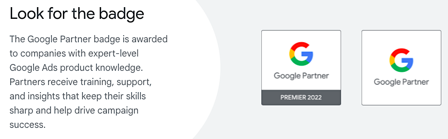 Google Partner badge