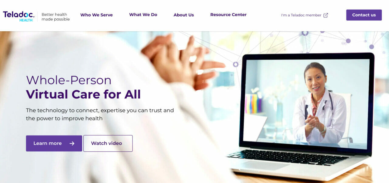 Teledoc Health home page