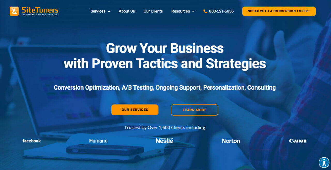 SiteTuners home page