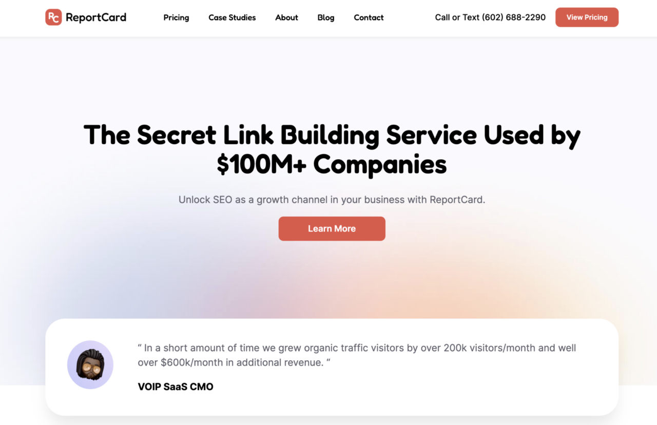 reportcard link building site