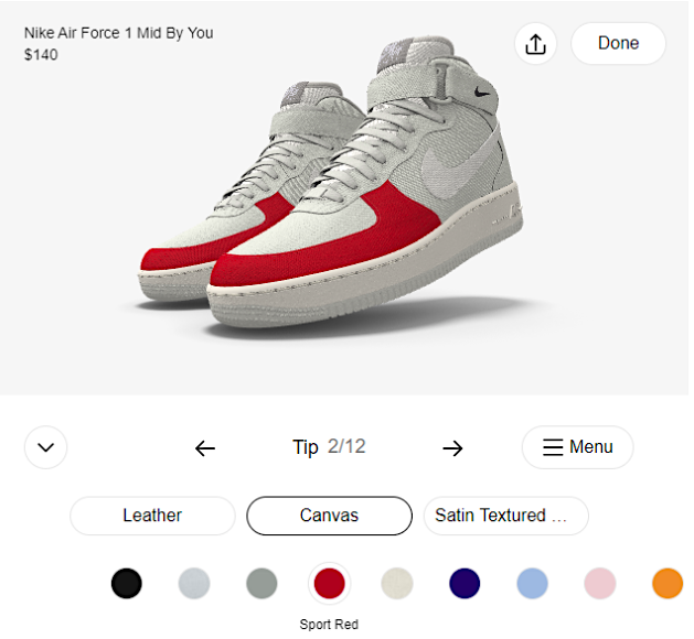 Nike By You customizable shoe