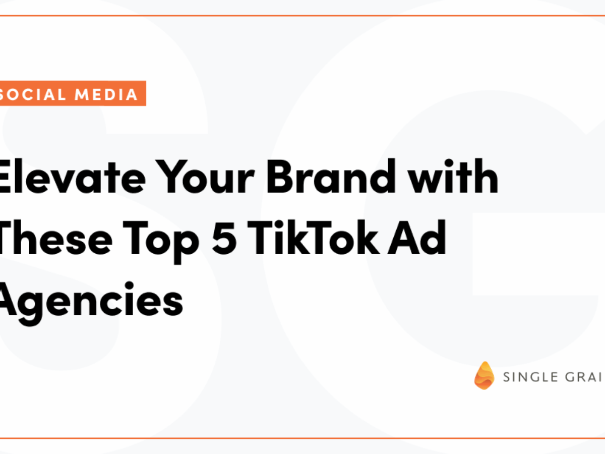 Elevate Your Brand with a Top 5 TikTok Ad Agency - Single Grain, image size:1200x900