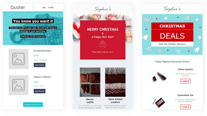 Moosend email templates examples