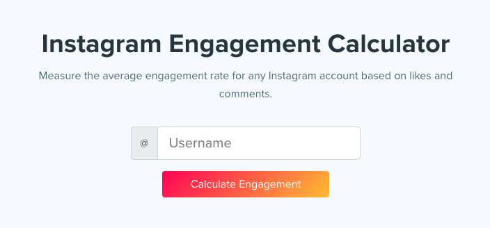 Kicksta's Instagram Engagement Calculator