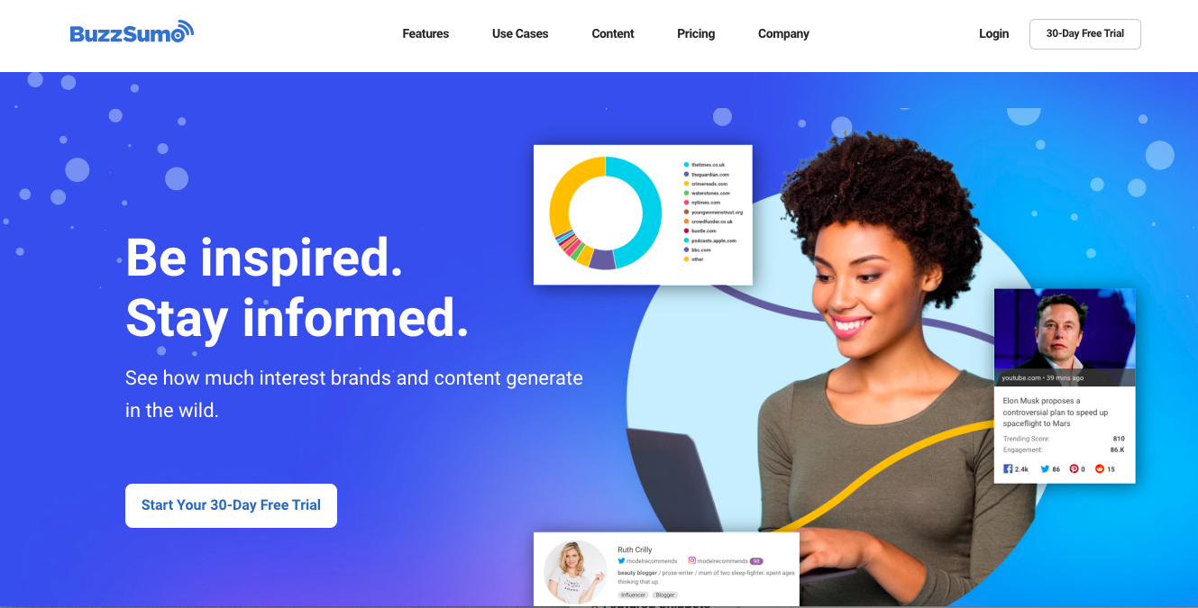 BuzzSumo home page