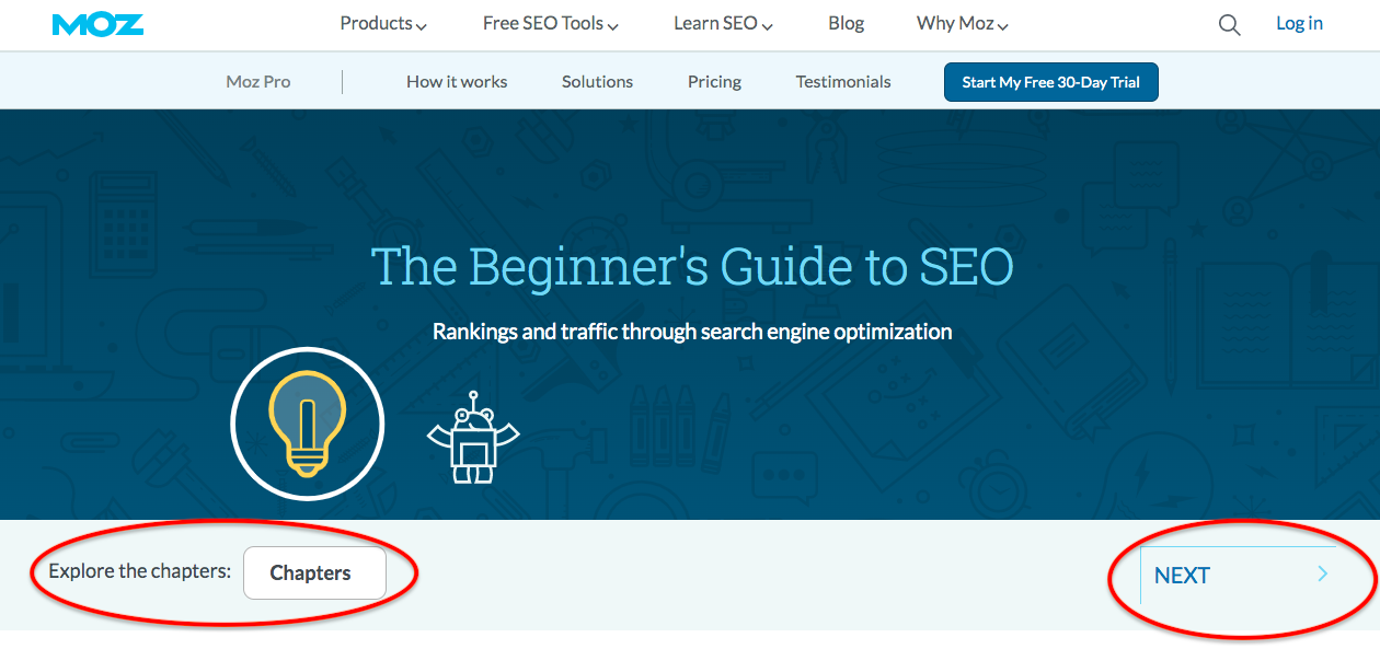 Moz beginner's guide to SEO home page