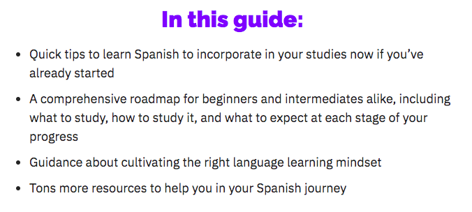 Spanish Obsessed - in this guide summary