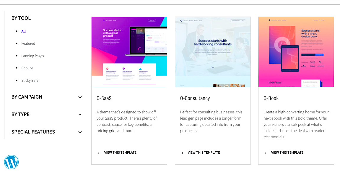 Unbounce landing page builder templates