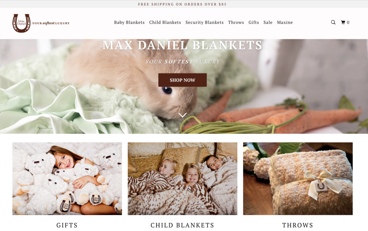 Max Daniel Blankets home page