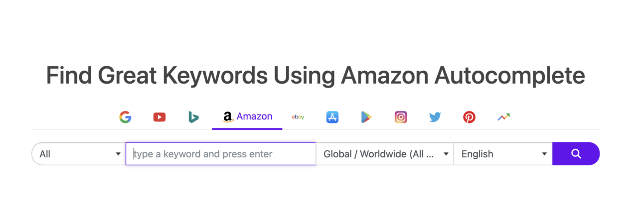 Amazon keyword tool