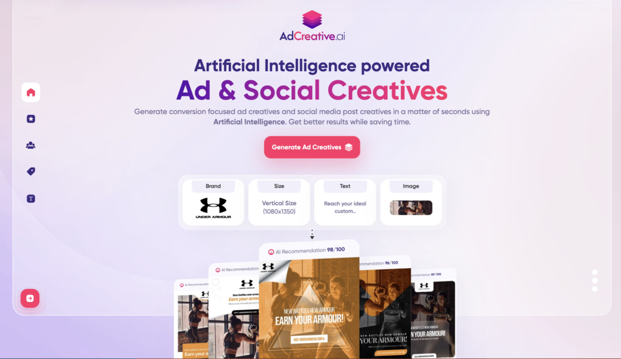 AdCreative.ai home page