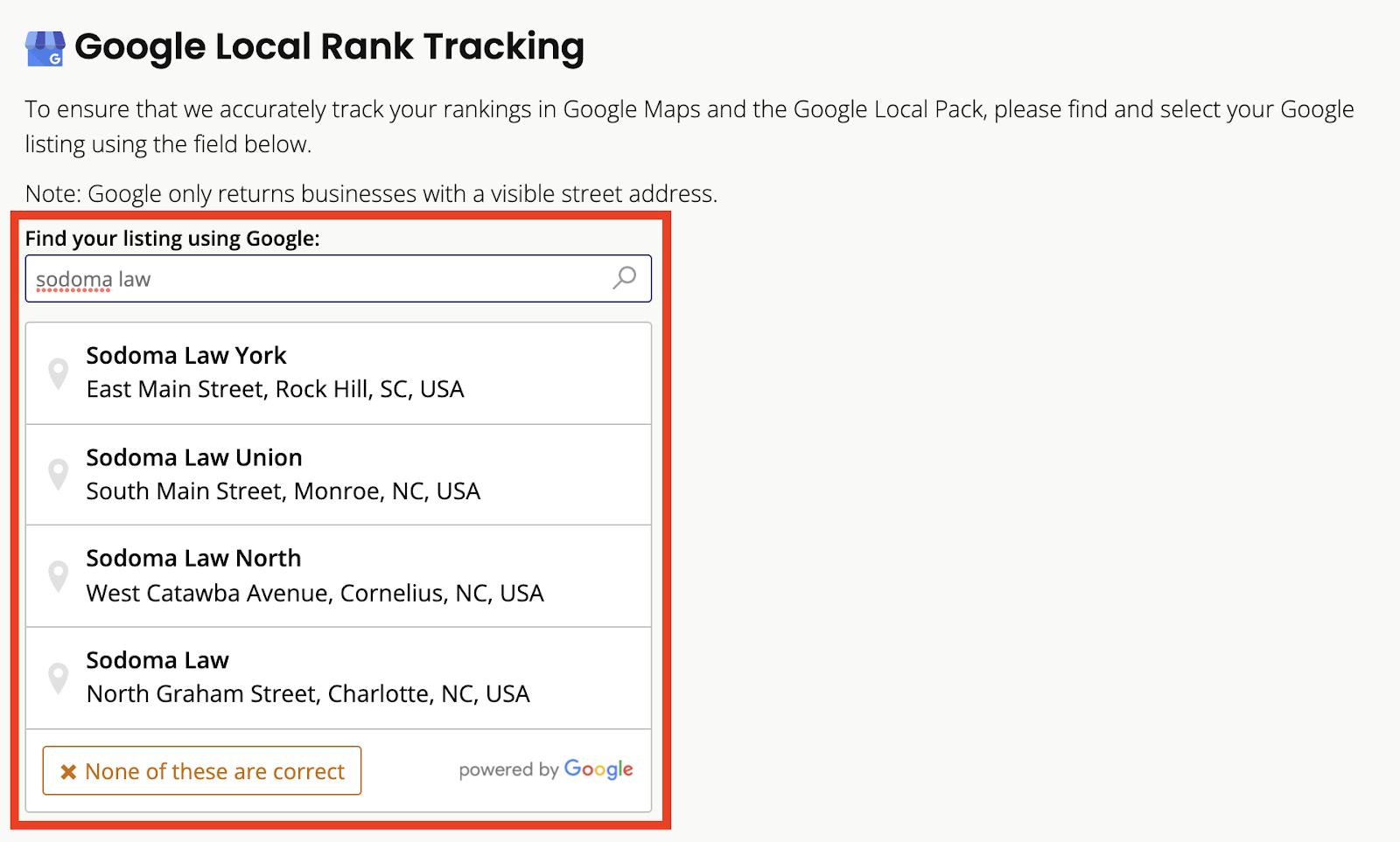 enterprise SEO tracking keyword - Google Local Rank Tracking