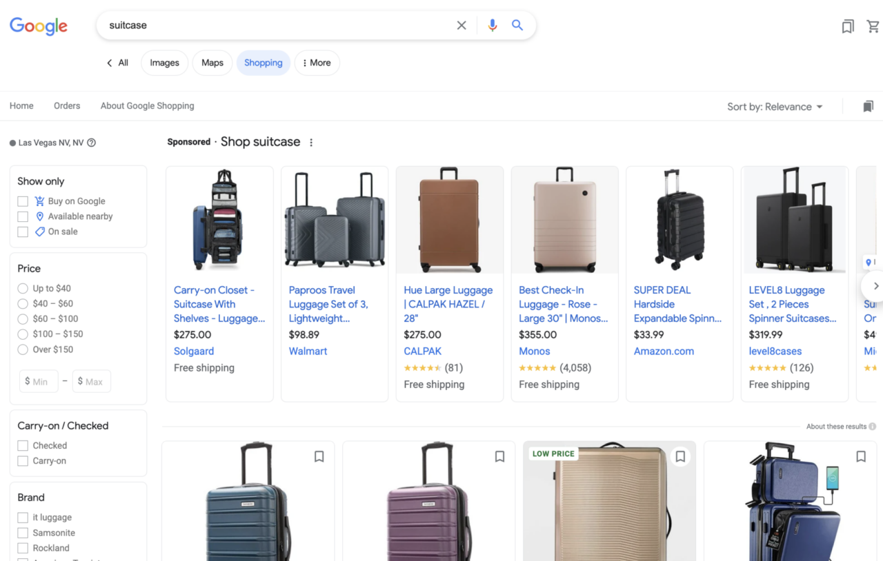 Google shopping ad