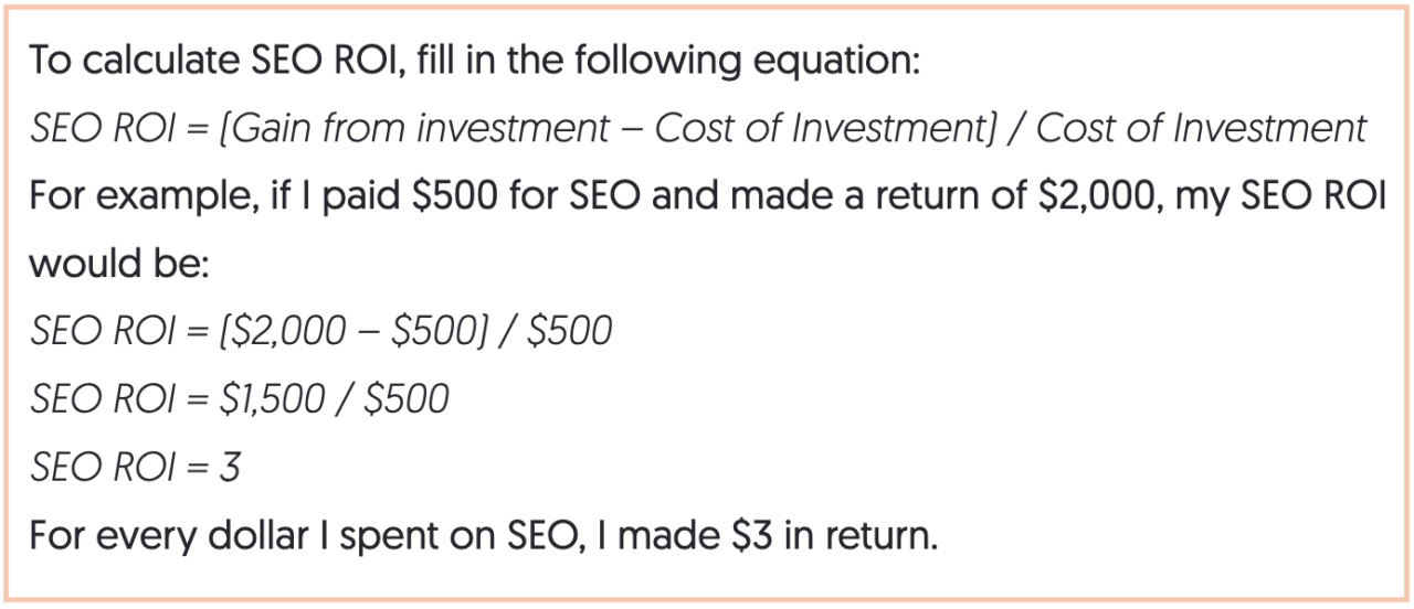 How to calculate ROI for SEO