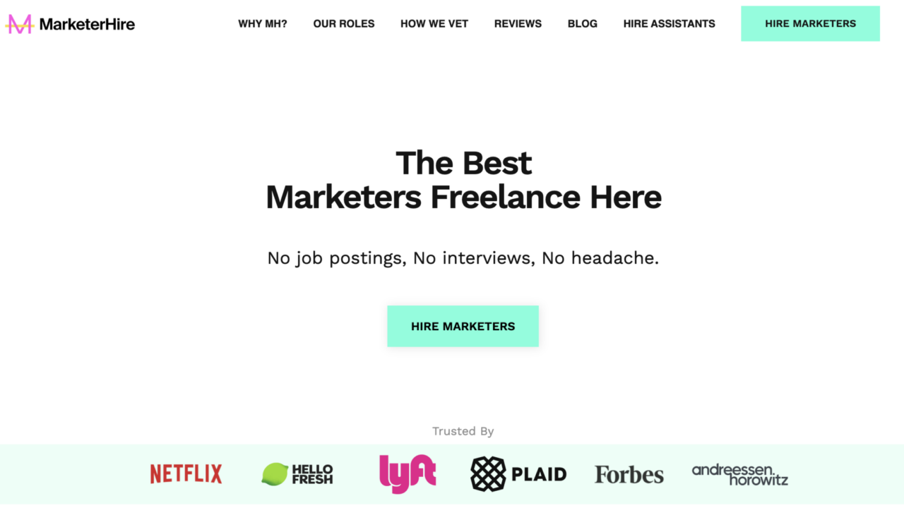 MarketerHire: white label agency