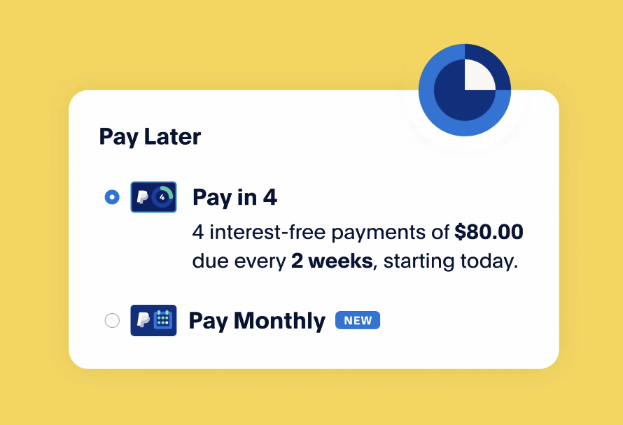 PayPal pay later options