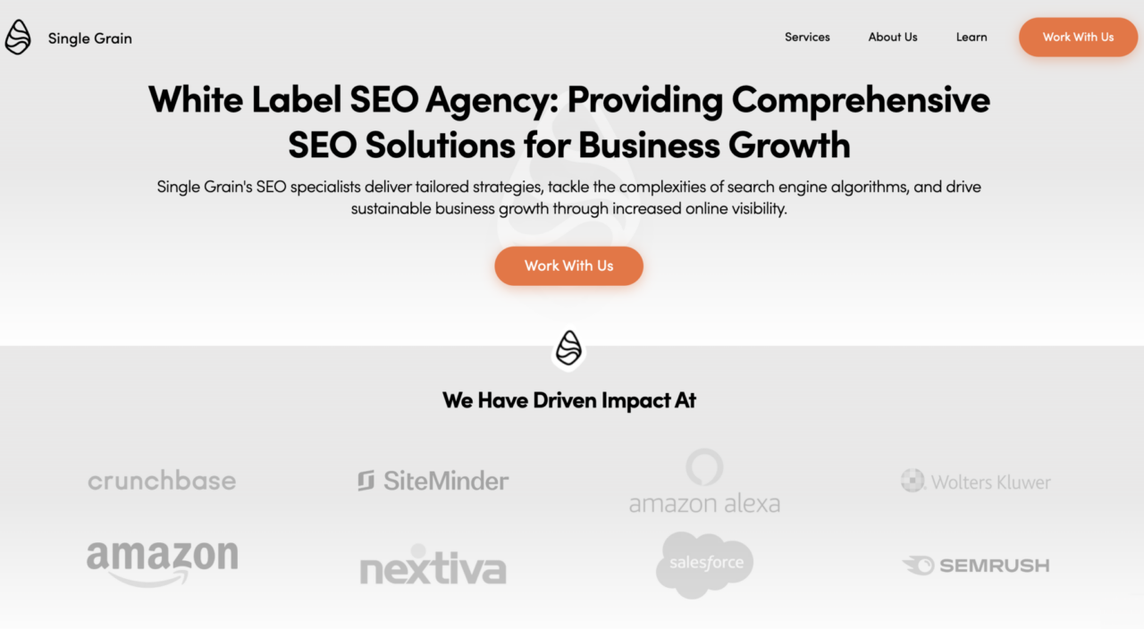 Single Grain White Label SEO Agency