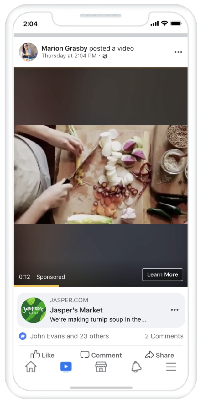 Facebook video ads