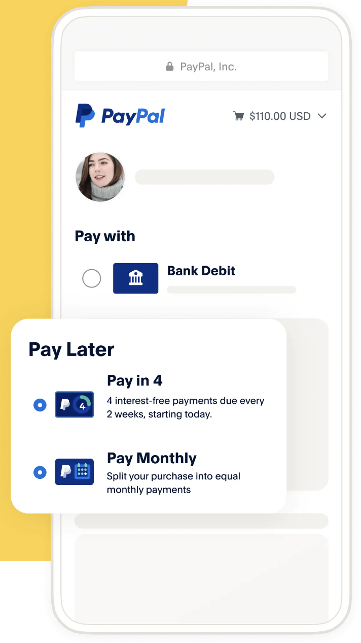 PayPal pay later option