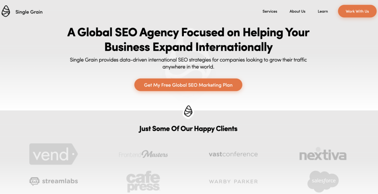 Single Grain: Top-Rated Global SEO Company