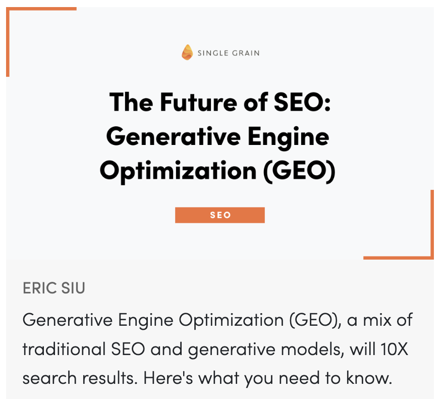 The Future of SEO: Generative Engine Optimization (GEO)