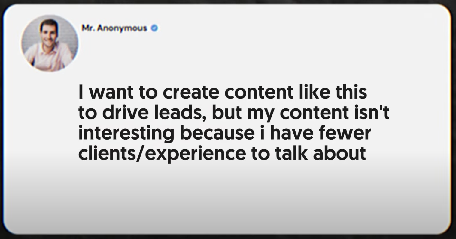 Screenshot of Twitter DM from follower about creating content that is more interesting