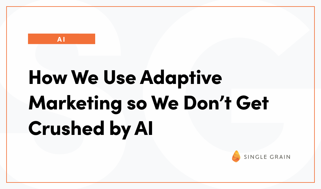 How We Use Adaptive Marketing so We Don’t Get Crushed by AI