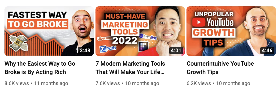 Marketing School video thumbnails are helpful to increase youtube subscribers